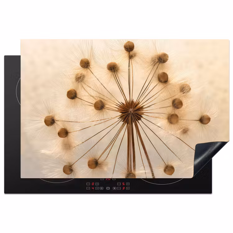 Gouden Sierlijkheid van de Paardenbloem Inductie beschermer vinyl 3mm klein -3d
