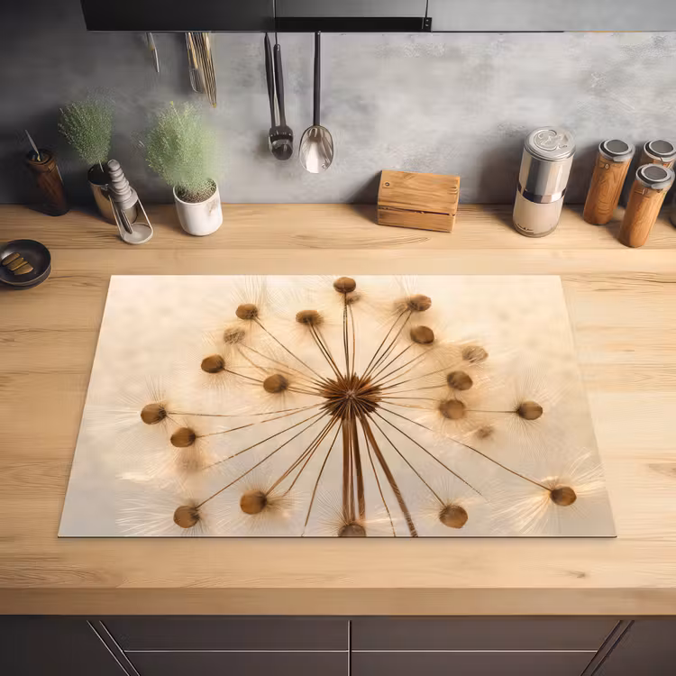 Gouden Sierlijkheid van de Paardenbloem Inductie beschermer vinyl 3mm klein -sfeer5