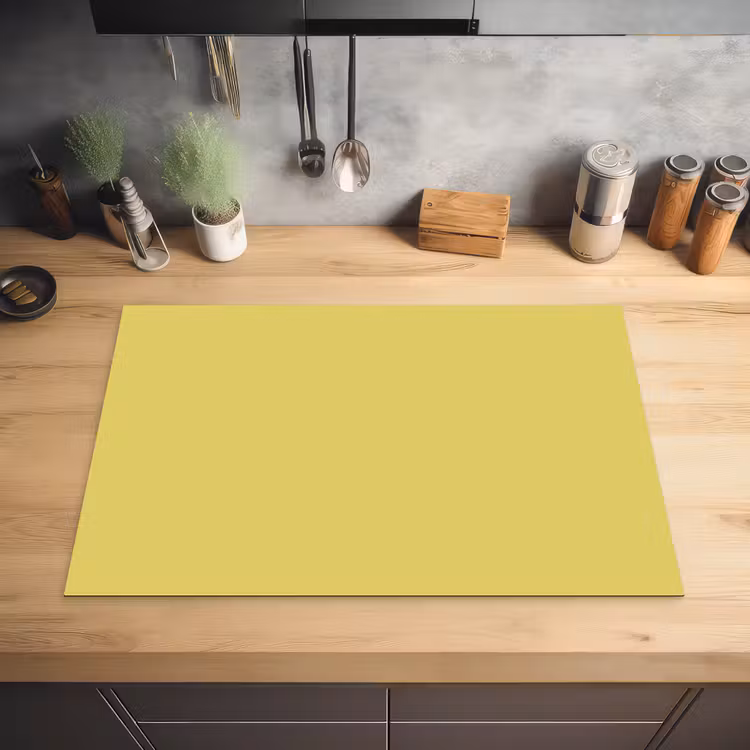 Golden - Ochre - Geel Inductie beschermer vinyl 3mm klein 276 -sfeer5