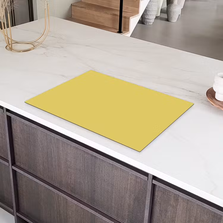 Golden - Ochre - Geel Inductie beschermer vinyl 3mm klein 276 -sfeer8
