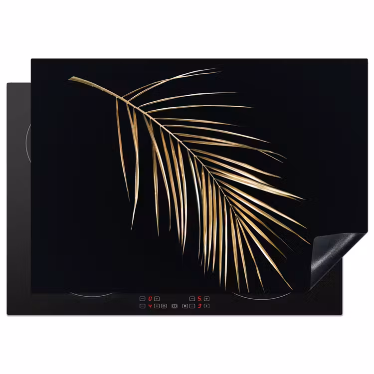 Gouden palmblad Inductie beschermer vinyl 3mm middel -3d
