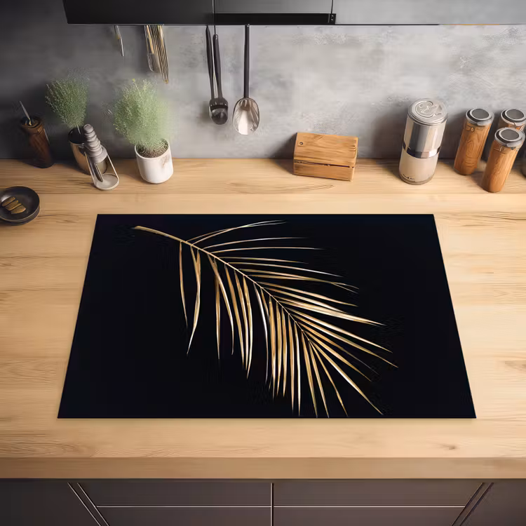 Gouden palmblad Inductie beschermer vinyl 3mm middel -sfeer5