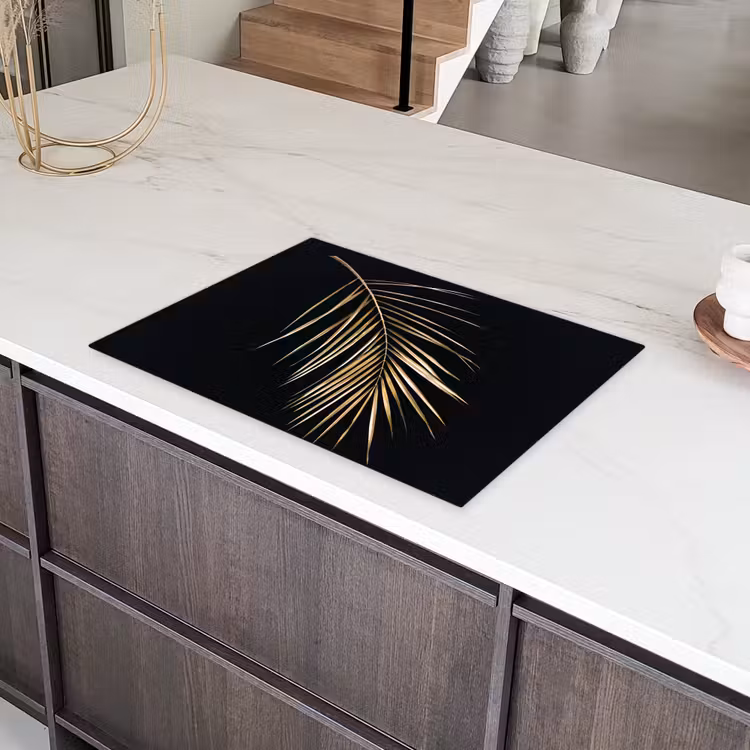 Gouden palmblad Inductie beschermer vinyl 3mm middel -sfeer8