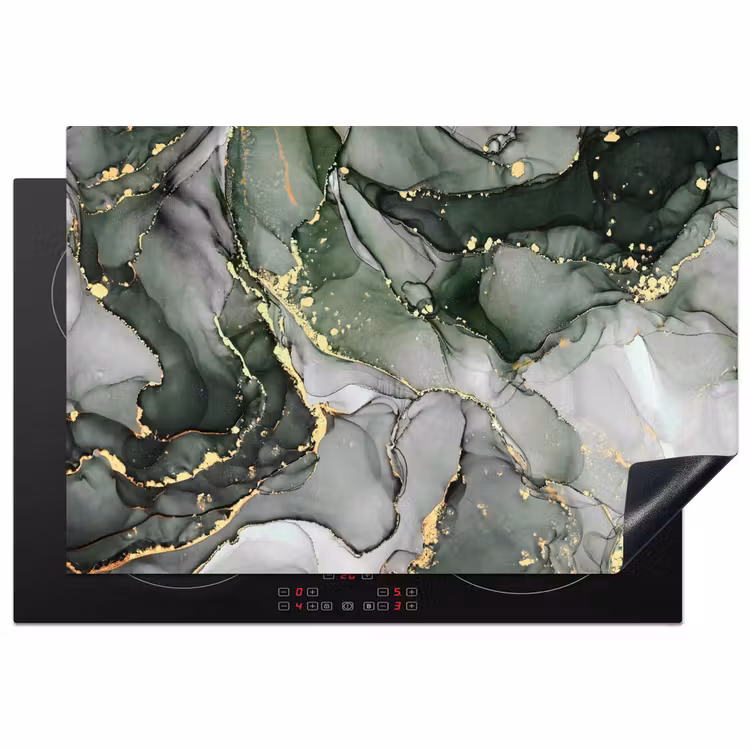 Gouden Aders op Vloeibaar Landschap Inductie beschermer vinyl 3mm klein -3d