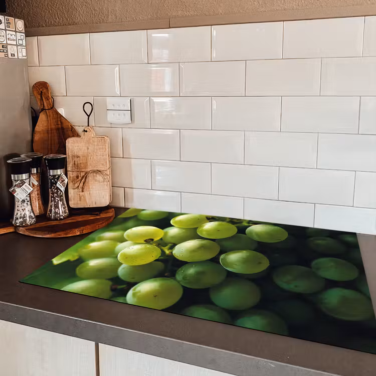 Druiven - Tros - Groen Inductie beschermer vinyl 3mm klein -sfeer3