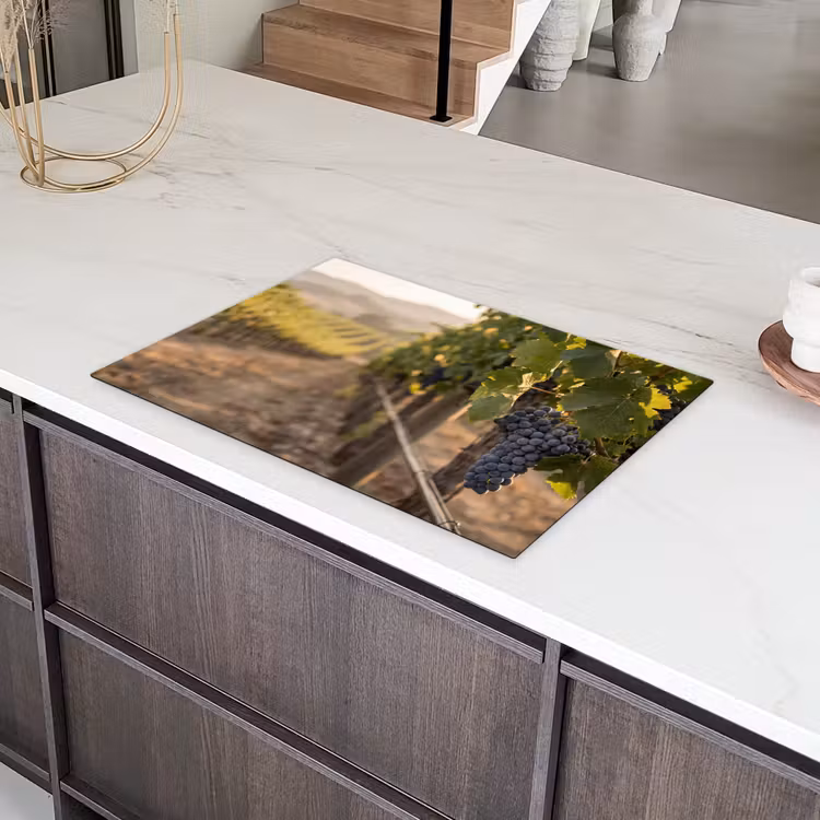 Druiven - Wijngaard - Zonlicht Inductie beschermer vinyl 3mm klein -sfeer8