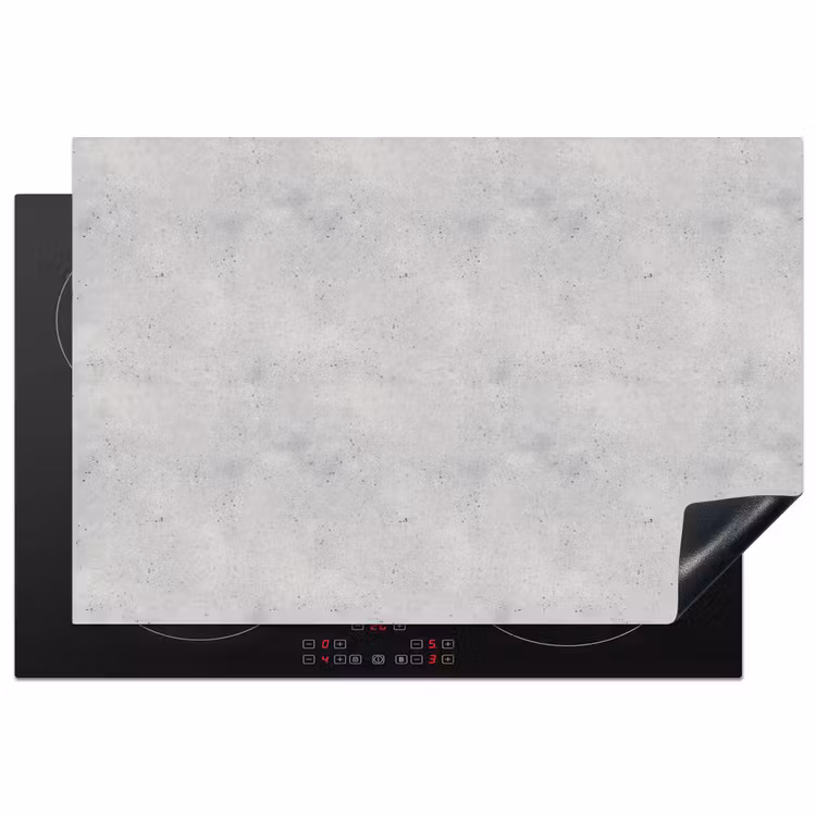 Grijs - Beton - Neutraal Inductie beschermer vinyl 3mm klein 276 -3d