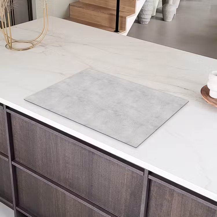 Grijs - Beton - Neutraal Inductie beschermer vinyl 3mm klein 276 -sfeer8