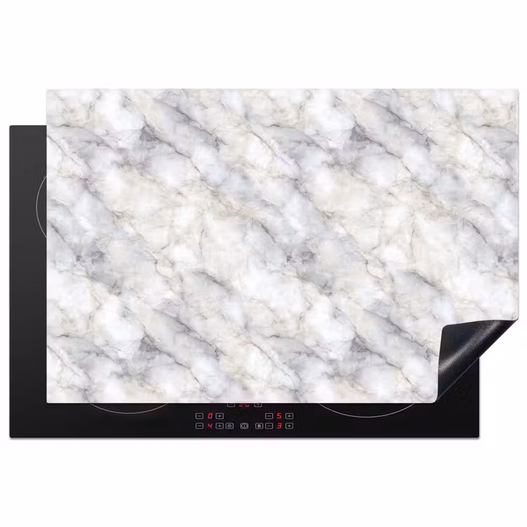 Grijs - Marmer - Gedetailleerd Inductie beschermer vinyl 3mm klein 276 -3d