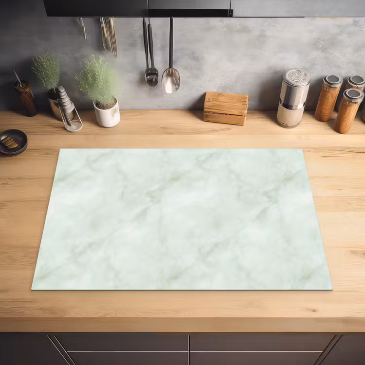 Groen - Marmer - Vloeiende aders Inductie beschermer vinyl 3mm klein 276 -sfeer5