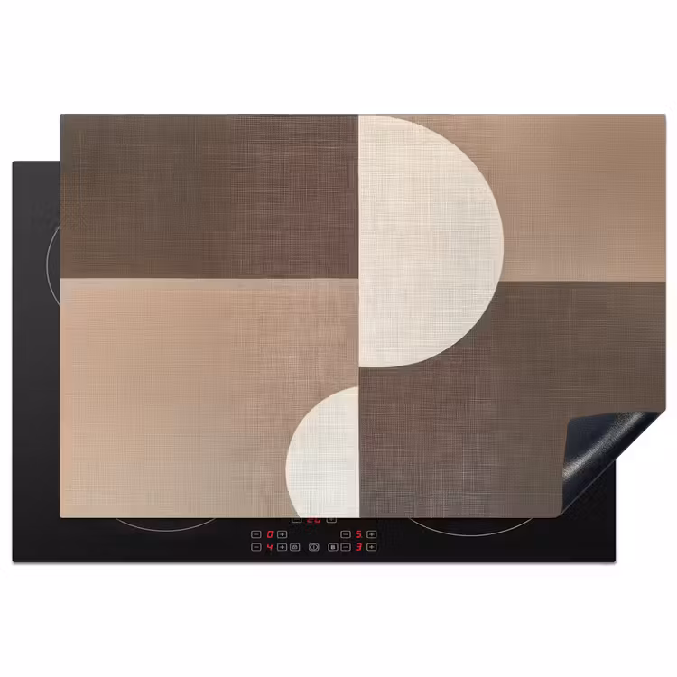 Raster - Halve cirkels - Contrast Inductie beschermer vinyl 3mm klein -3d