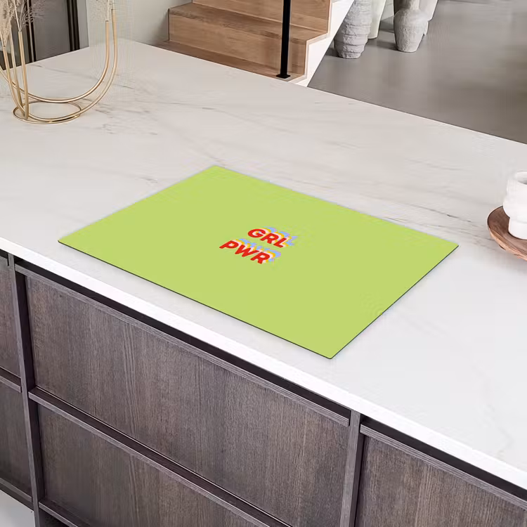 Grl pwr - Groen - Rood - 3D Inductie beschermer vinyl 3mm klein -sfeer8