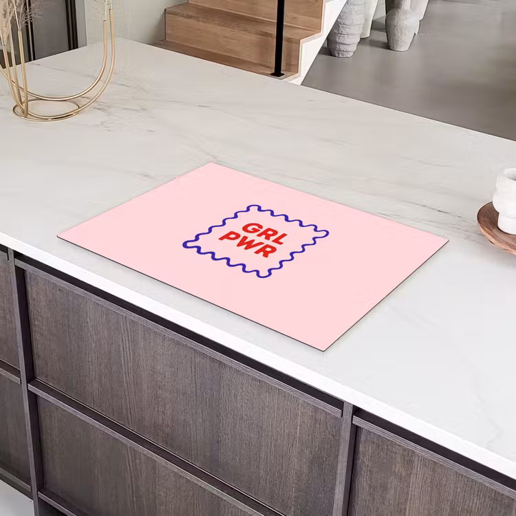 Grl pwr - Roze - Kader Inductie beschermer vinyl 3mm klein -sfeer8