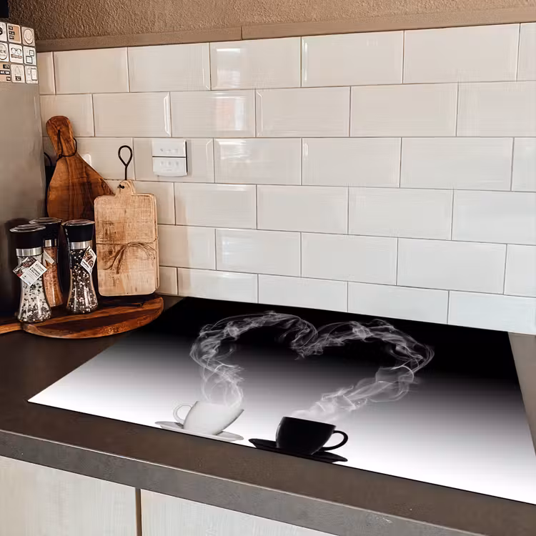 Harmonie in Zwart en Wit Inductie beschermer vinyl 3mm klein -sfeer3