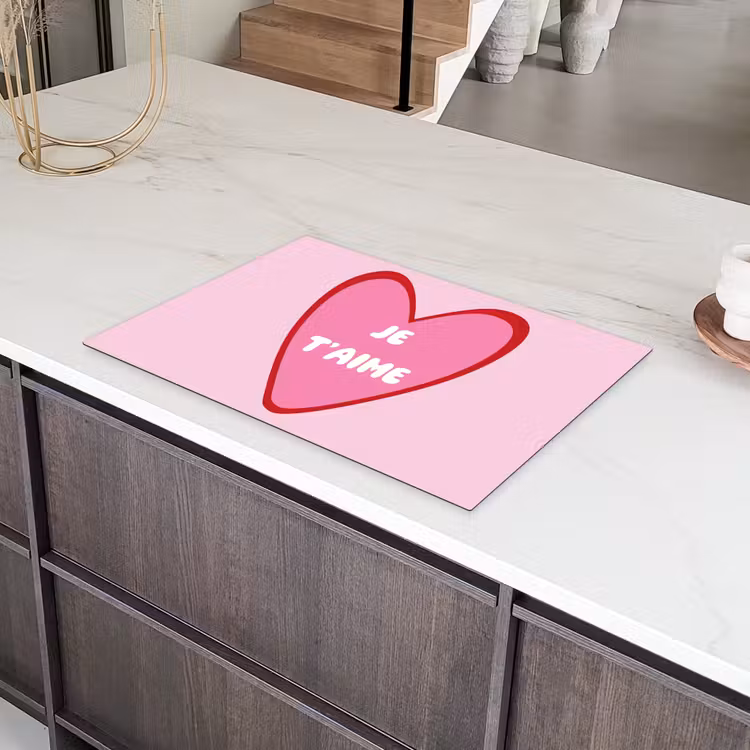 Hart - Frans - Valentijn - Roze Inductie beschermer vinyl 3mm klein -sfeer8