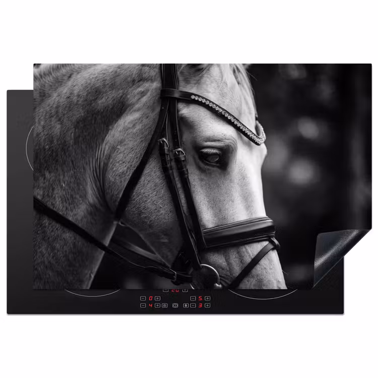 Paard - Schimmel - Portret Inductie beschermer vinyl 3mm klein -3d
