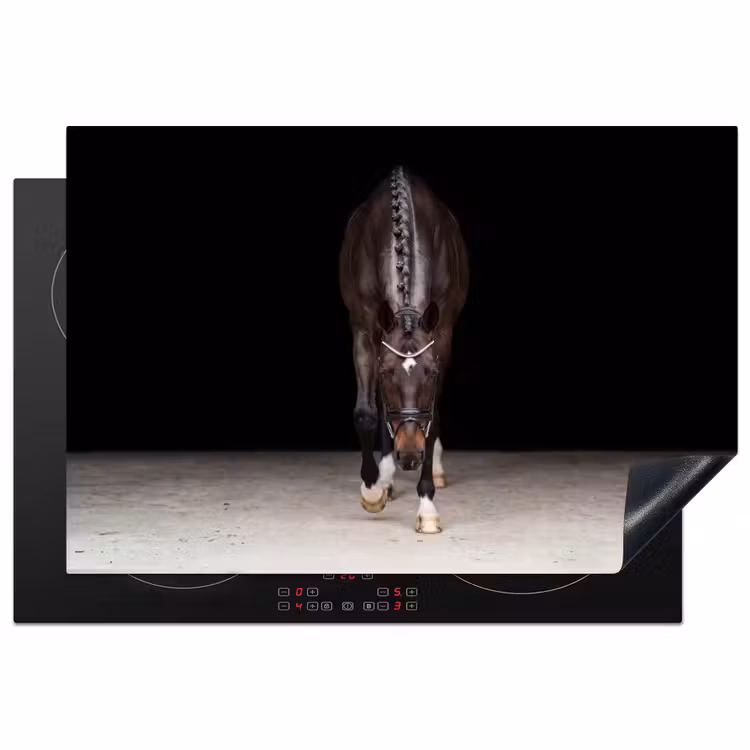Paard - Modern - Portret Inductie beschermer vinyl 3mm klein -3d