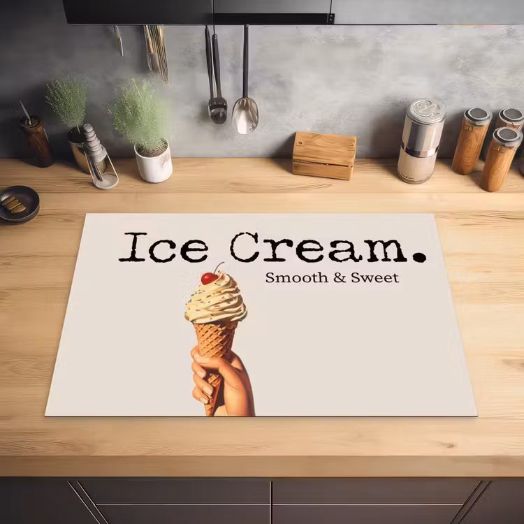 Ice cream - Softijs - Kleurrijk - Kers Inductie beschermer vinyl 3mm klein -sfeer5