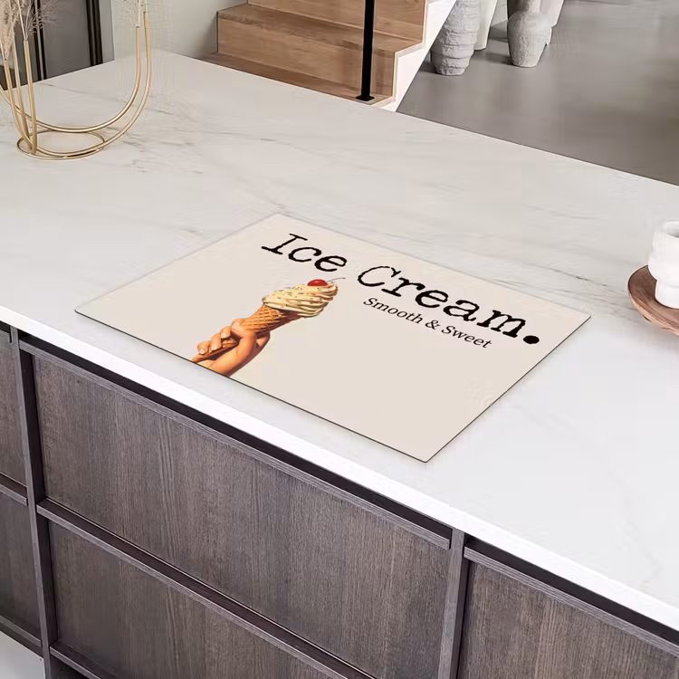 Ice cream - Softijs - Kleurrijk - Kers Inductie beschermer vinyl 3mm klein -sfeer8