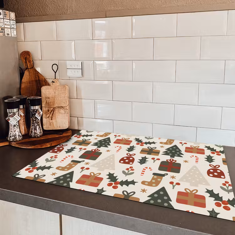 Illustratie - Kerstfiguren - Beige Inductie beschermer vinyl 3mm klein 276 -sfeer3