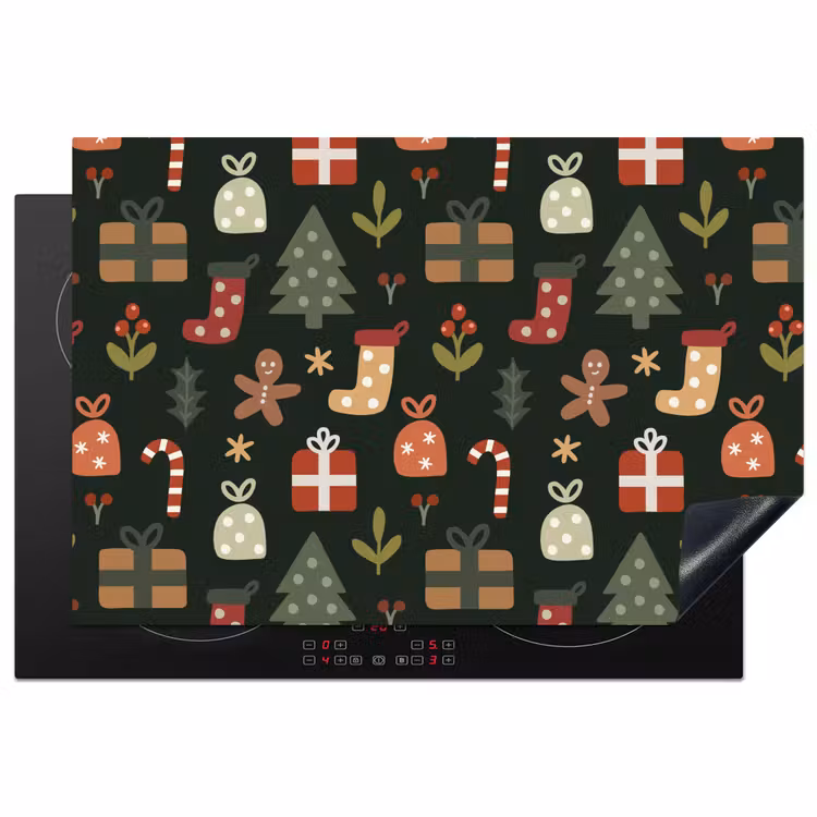 Illustratie - Kerstfiguren - Groen Inductie beschermer vinyl 3mm klein 276 -3d