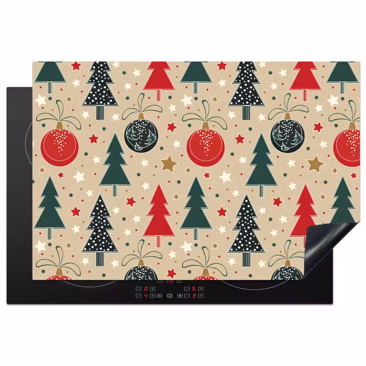 Illustratie - Kerst - Sterren Inductie beschermer vinyl 3mm klein 276 -3d