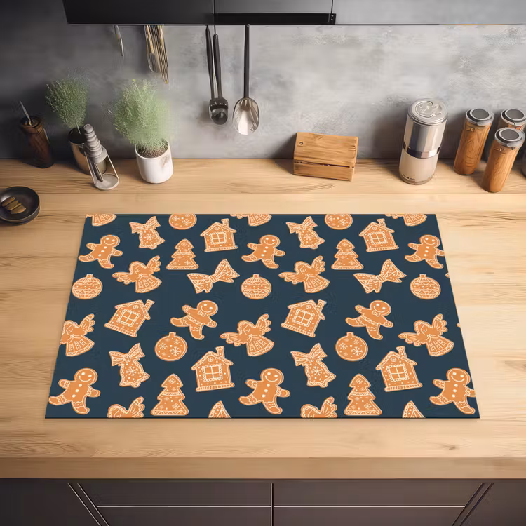 Illustratie - Koekjes - Blauw Inductie beschermer vinyl 3mm klein 276 -sfeer5