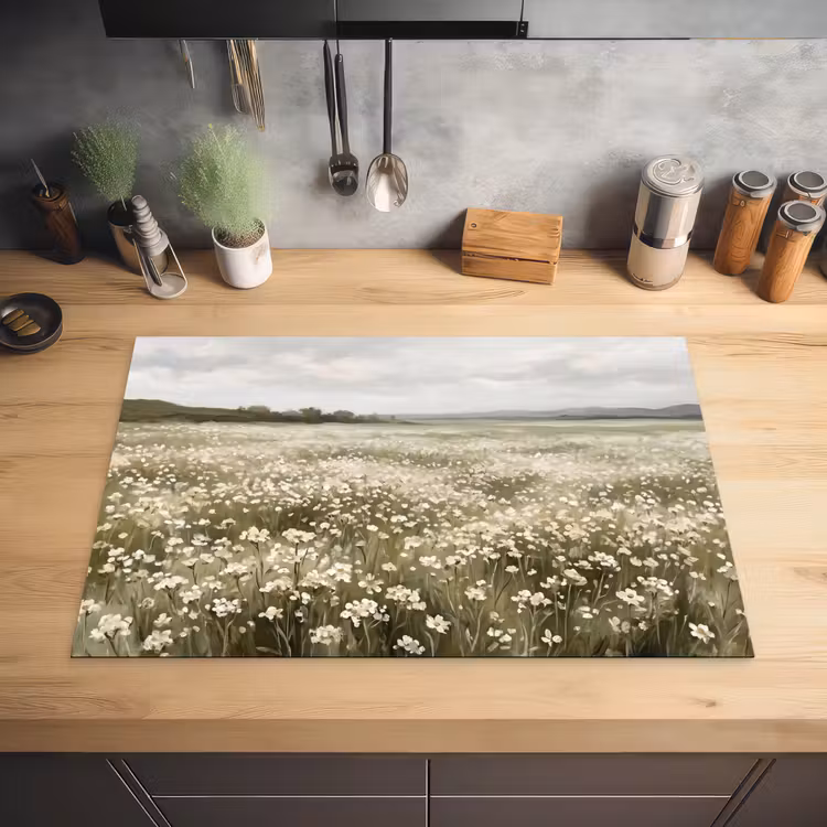 Illustratie - Landschap - Wit Inductie beschermer vinyl 3mm klein -sfeer5
