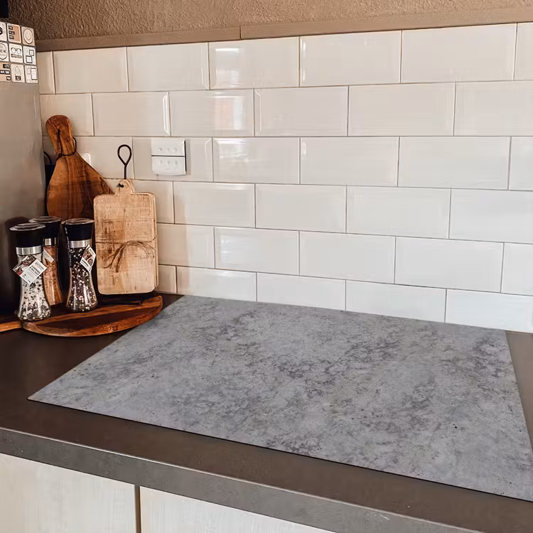 Industrieel - Beton - Patronen Inductie beschermer vinyl 3mm klein 276 -sfeer3