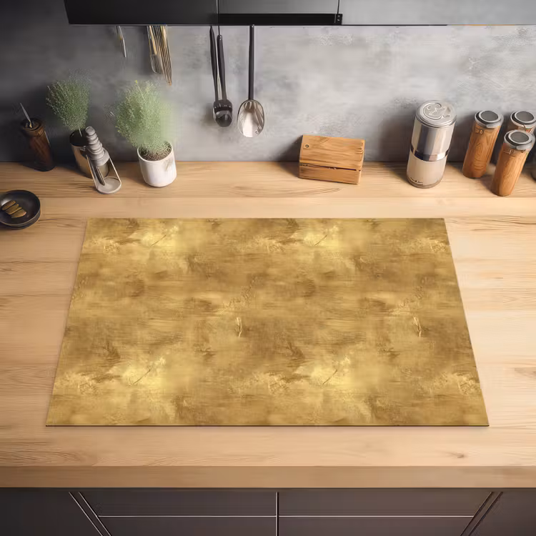 Industrieel - Textuur - Goud Inductie beschermer vinyl 3mm klein 276 -sfeer5