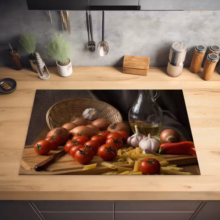 Ingrediënten van de Mediterrane Keuken Inductie beschermer vinyl 3mm klein -sfeer5