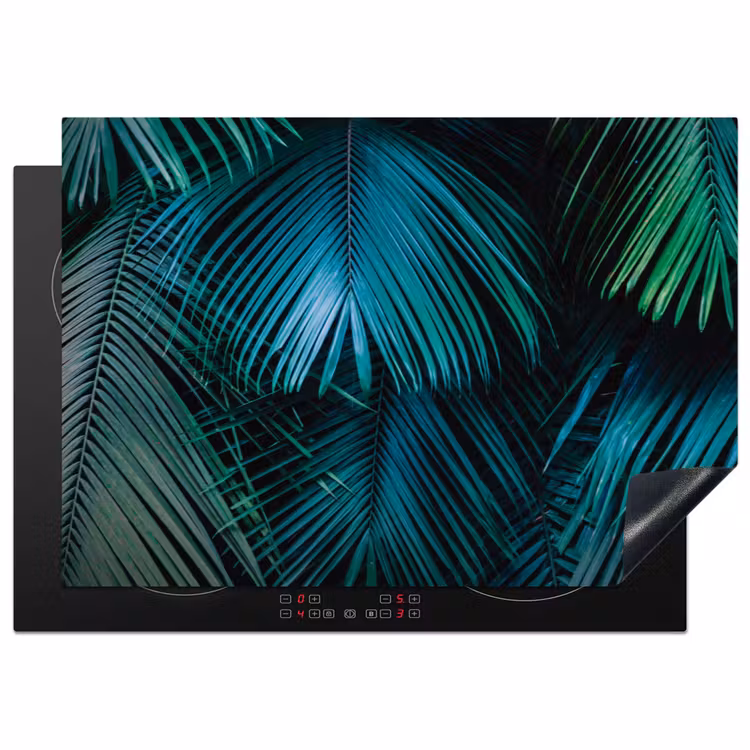 Inductie mat - Jungle - Inductie beschermer - Palmblad - Natuur Inductie beschermer vinyl 3mm middel -3d