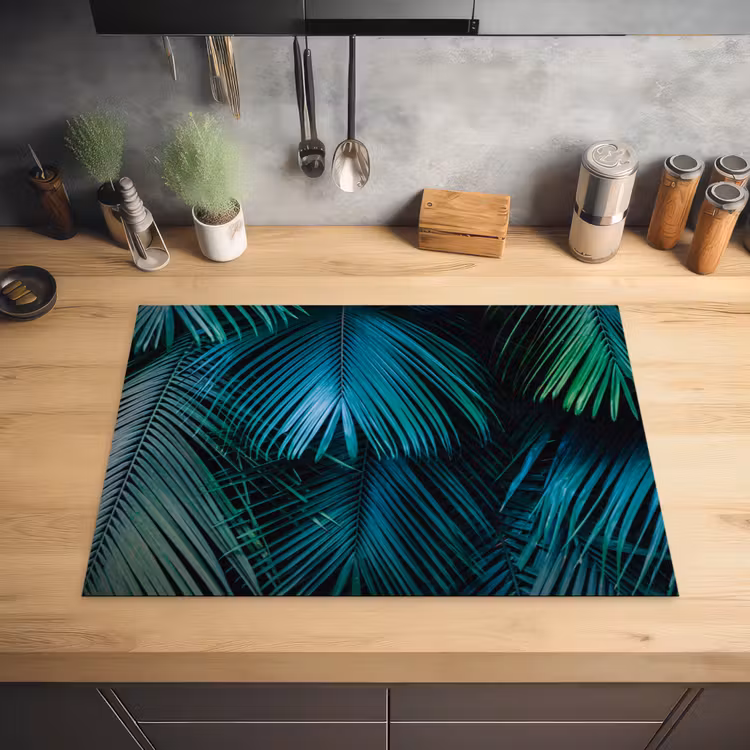 Inductie mat - Jungle - Inductie beschermer - Palmblad - Natuur Inductie beschermer vinyl 3mm middel -sfeer5