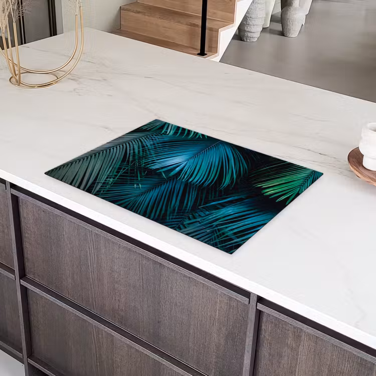 Inductie mat - Jungle - Inductie beschermer - Palmblad - Natuur Inductie beschermer vinyl 3mm middel -sfeer8