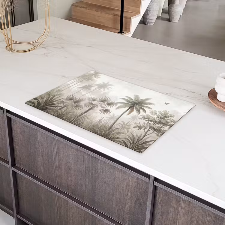 Jungle - Palmbomen - Natuur Inductie beschermer vinyl 3mm klein -sfeer8