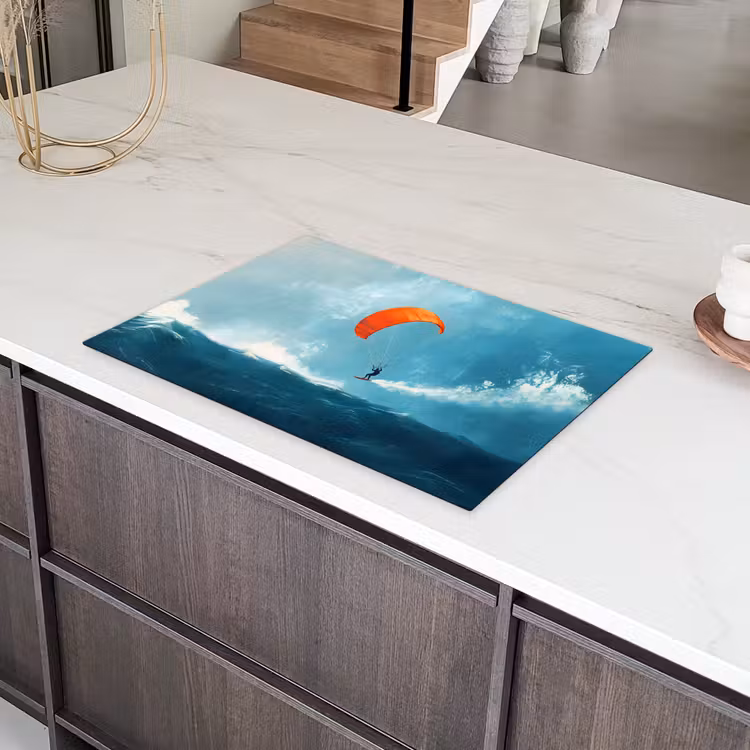 Kitesurfer - Oranje - Zee - Lucht Inductie beschermer vinyl 3mm klein -sfeer8