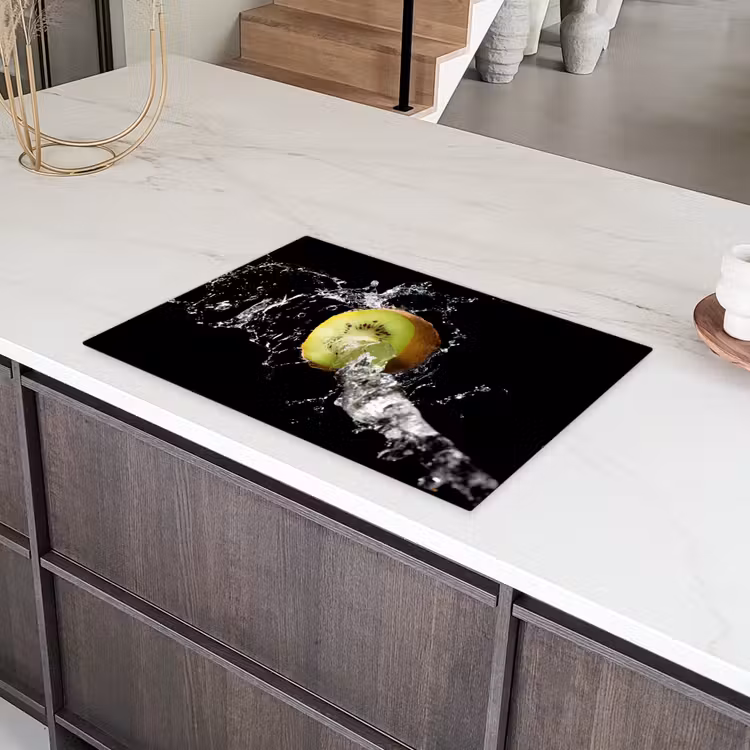 Kiwi in Waterkunstwerk Inductie beschermer vinyl 3mm klein -sfeer8