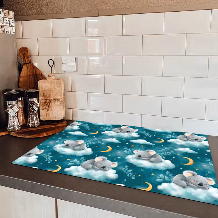 Koala's - Betoverend - Blauw Inductie beschermer vinyl 3mm klein 276 -sfeer3