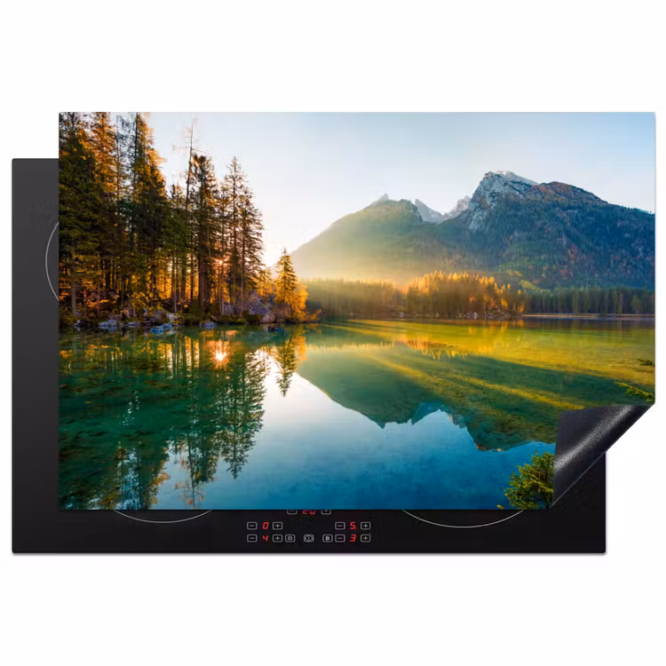Meer - Bos - Bergen - Natuur - Zon - Landschap Inductie beschermer vinyl 3mm klein -3d