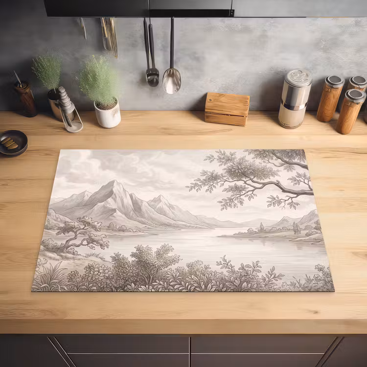 Landschap - Bergen - Meer - Natuur Inductie beschermer vinyl 3mm klein -sfeer5