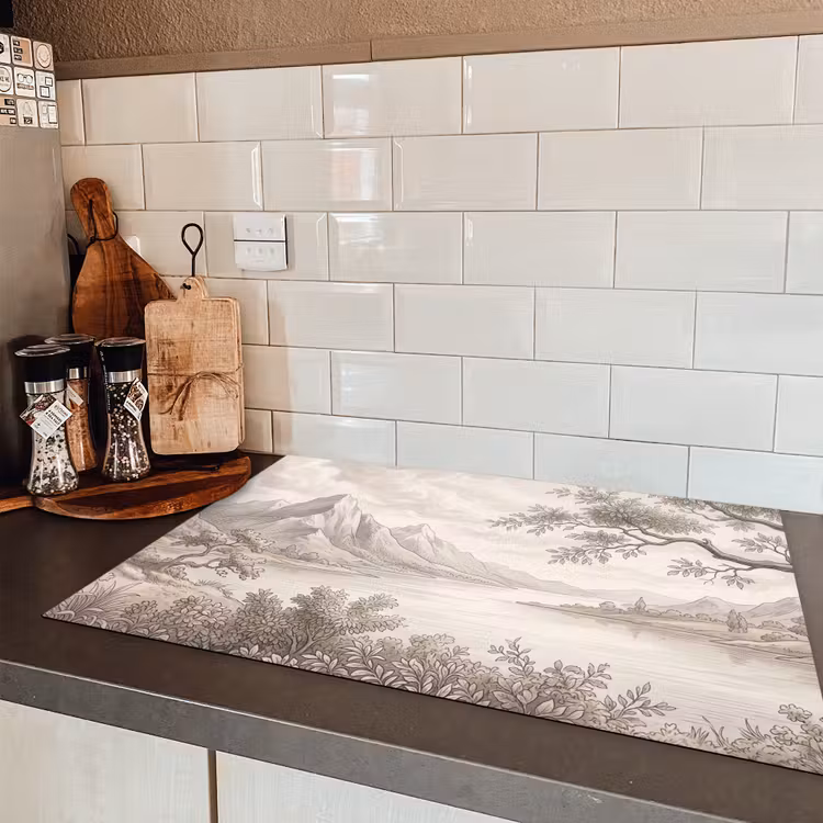 Landschap - Bergen - Meer - Natuur Inductie beschermer vinyl 3mm klein -sfeer3