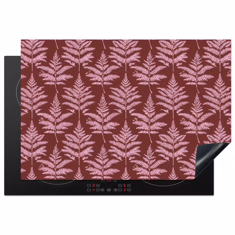 Blad - Patroon - Paars Inductie beschermer vinyl 3mm klein 276 -3d