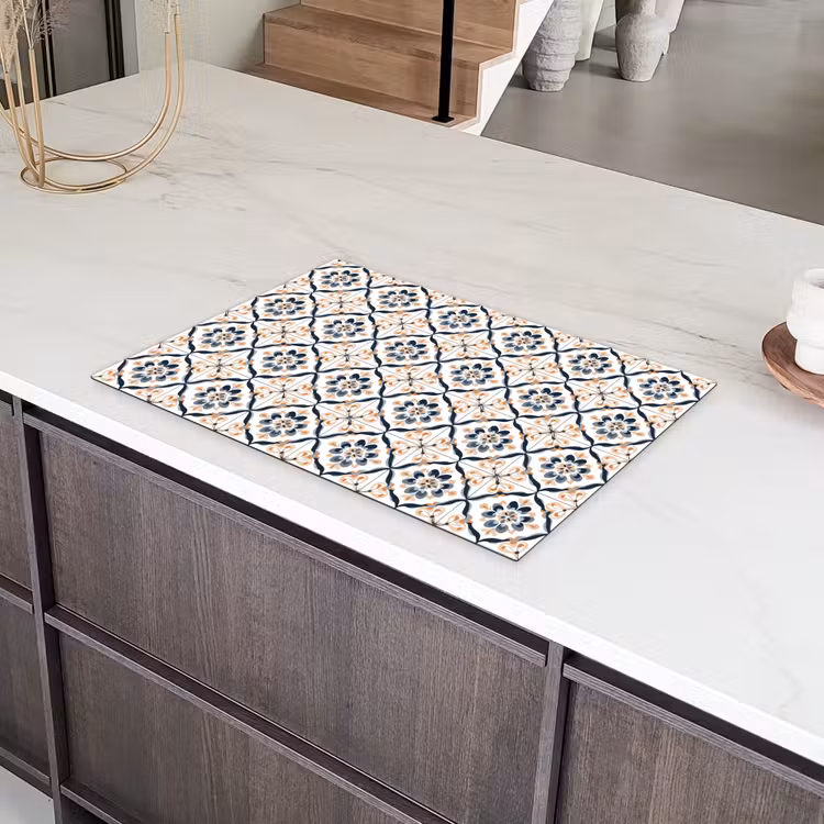 Bladvorm - Patroon - Kleurrijk Inductie beschermer vinyl 3mm klein 276 -sfeer8