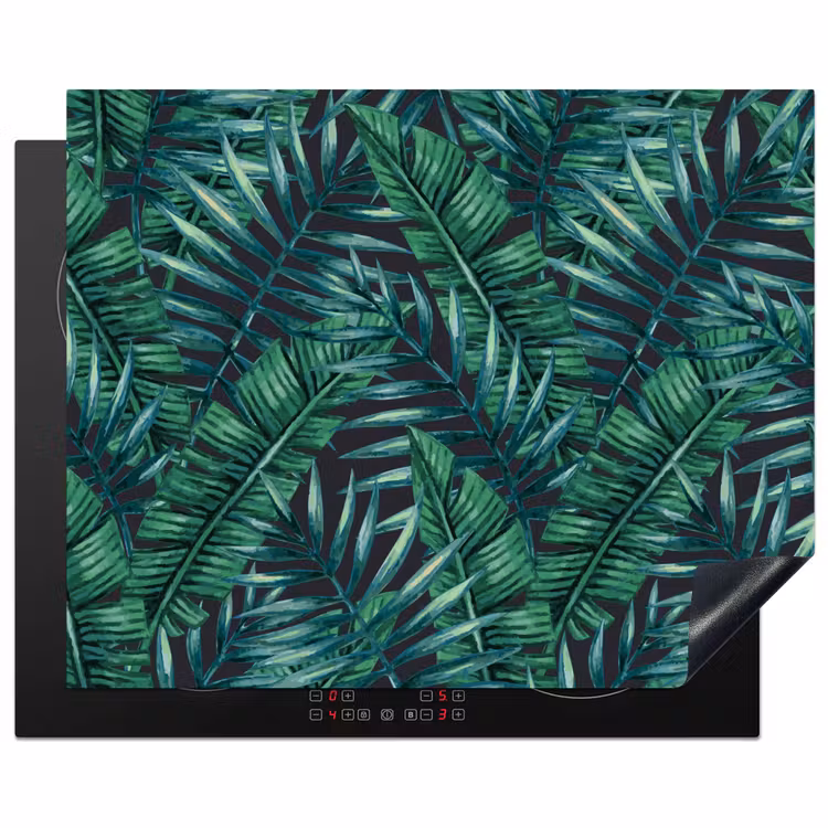 Bladeren - Inductie beschermer - Jungle - Tropical Inductie beschermer vinyl 3mm groot -3d