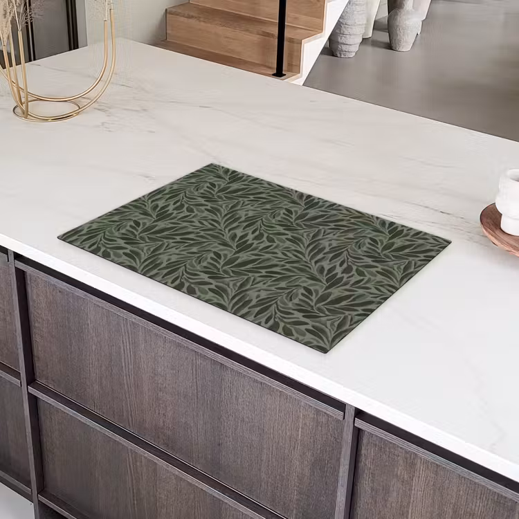 Bladeren - Organisch - Groen Inductie beschermer vinyl 3mm klein 276 -sfeer8