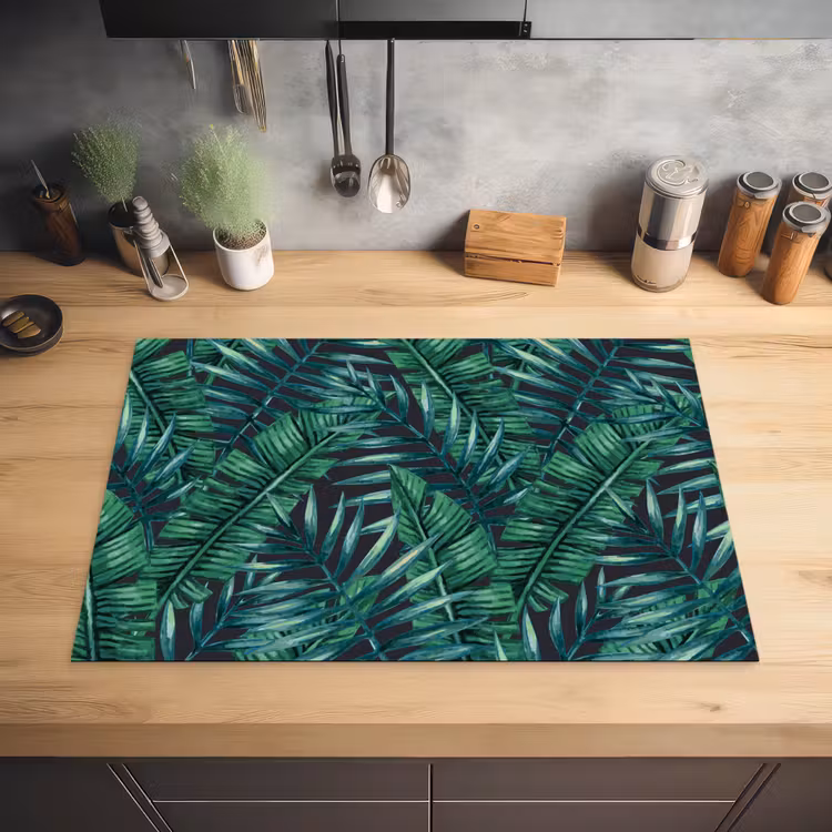 Bladeren - Tropisch - Jungle - Natuur Inductie beschermer vinyl 3mm klein -sfeer5