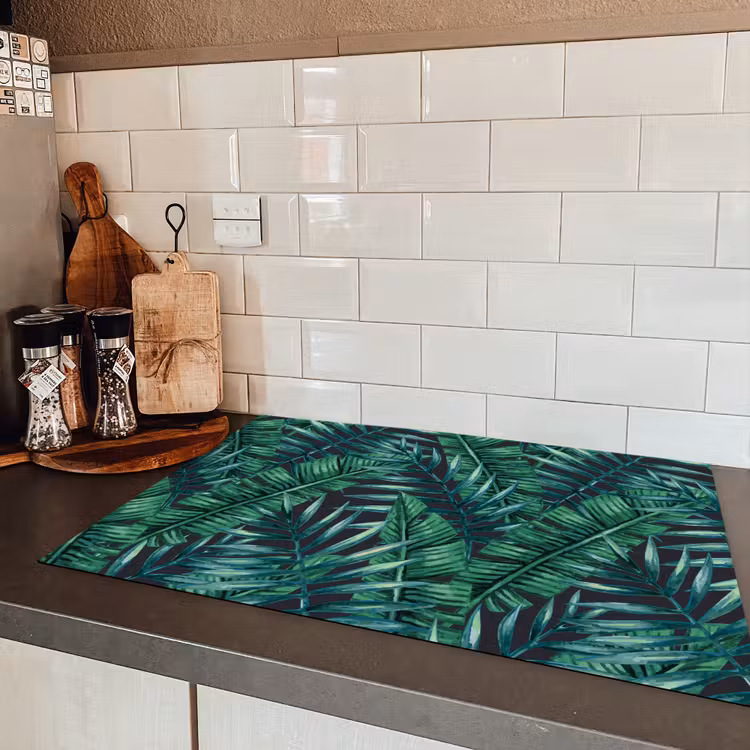 Bladeren - Tropisch - Jungle - Natuur Inductie beschermer vinyl 3mm klein -sfeer3