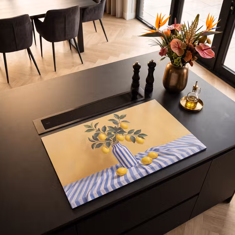 Induction Hob Cover - Lemon - Still Life - Modern - Citroen - Stilleven - Modern Inductie beschermer vinyl 3mm klein