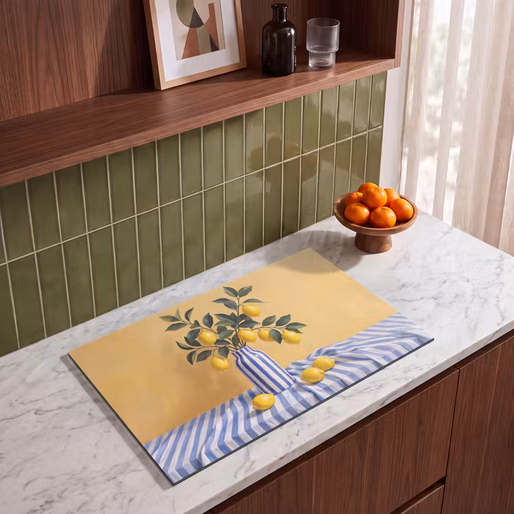 Induction Hob Cover - Lemon - Still Life - Modern - Citroen - Stilleven - Modern Inductie beschermer vinyl 3mm klein