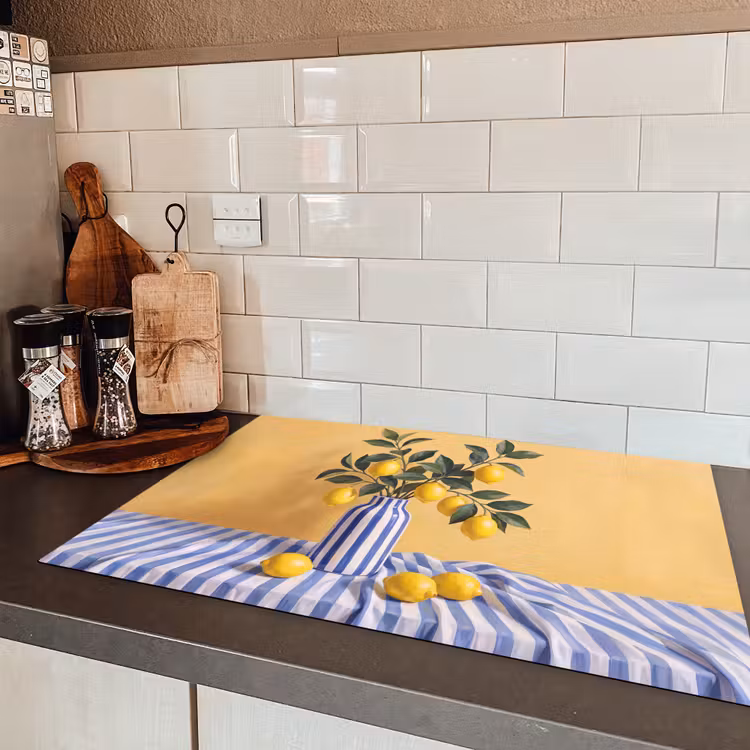 Induction Hob Cover - Lemon - Still Life - Modern - Citroen - Stilleven - Modern Inductie beschermer vinyl 3mm klein